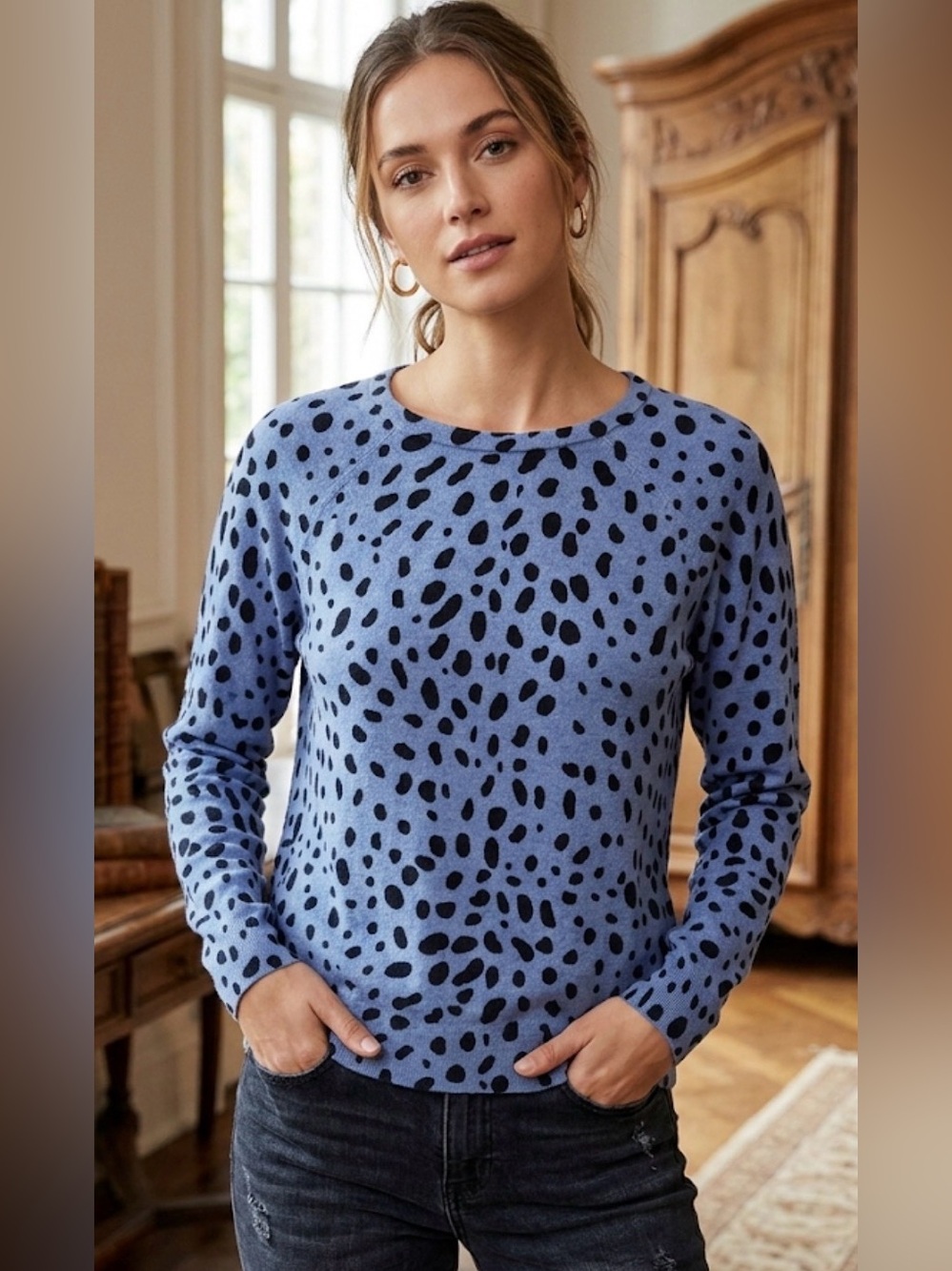 J Society Spotted Print Sweater